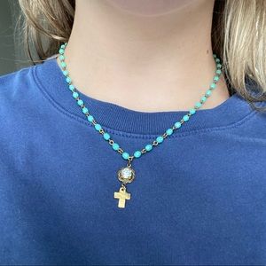 Turquoise Cross Necklace